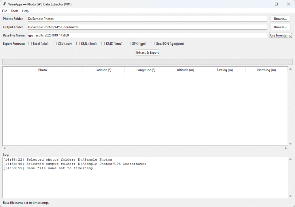 Photo GPS Data Extractor wiseapps photo gps data extractor v01 step 3