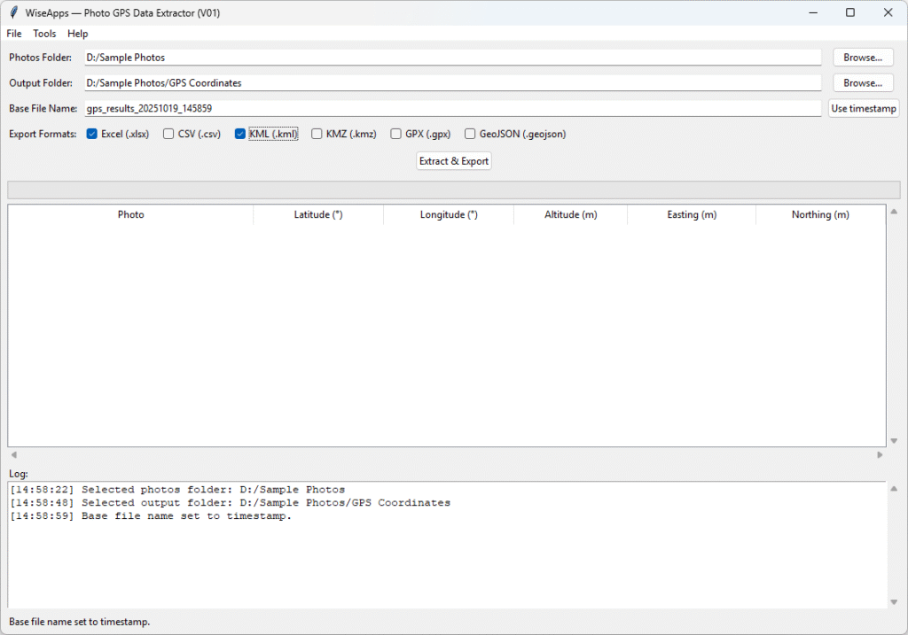 Photo GPS Data Extractor wiseapps photo gps data extractor v01 step 4