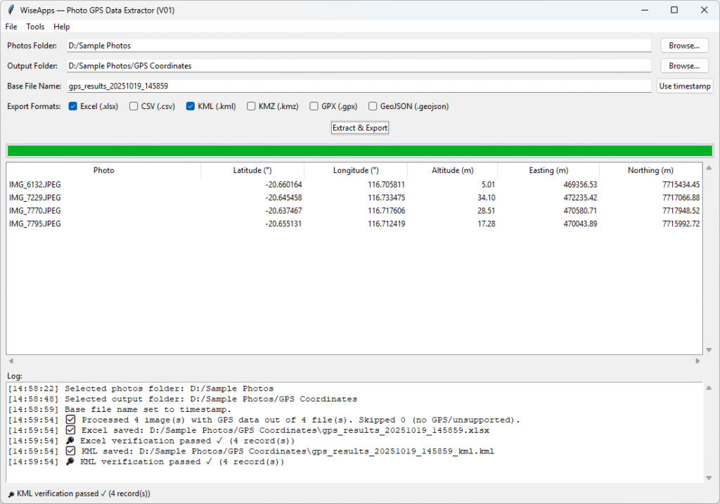 Photo GPS Data Extractor wiseapps photo gps data extractor v01 step 5