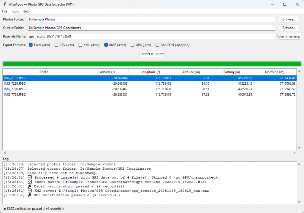 Photo GPS Data Extractor wiseapps photo gps data extractor v01 step 6