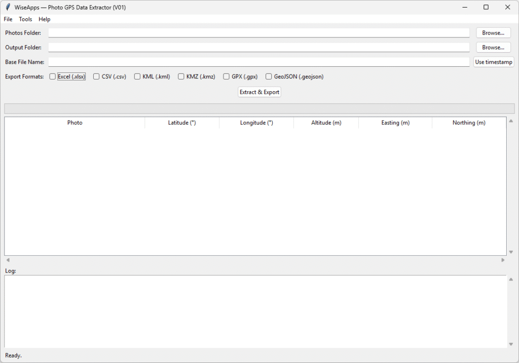 wiseapps photo gps data extractor v01 ui wiseapps photo gps data extractor v01 ui
